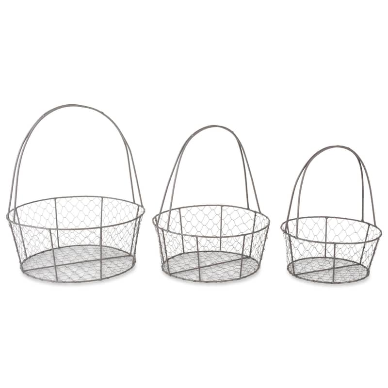 DII Round Nested Chicken Wire Basket (Set of 3)