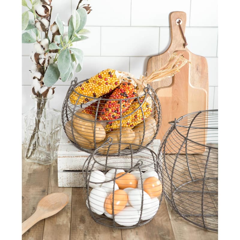 DII Round Nested Chicken Wire Basket (Set of 3)