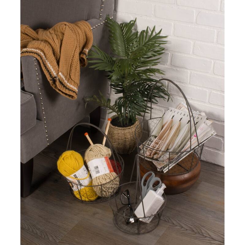 DII Round Nested Chicken Wire Basket (Set of 3)