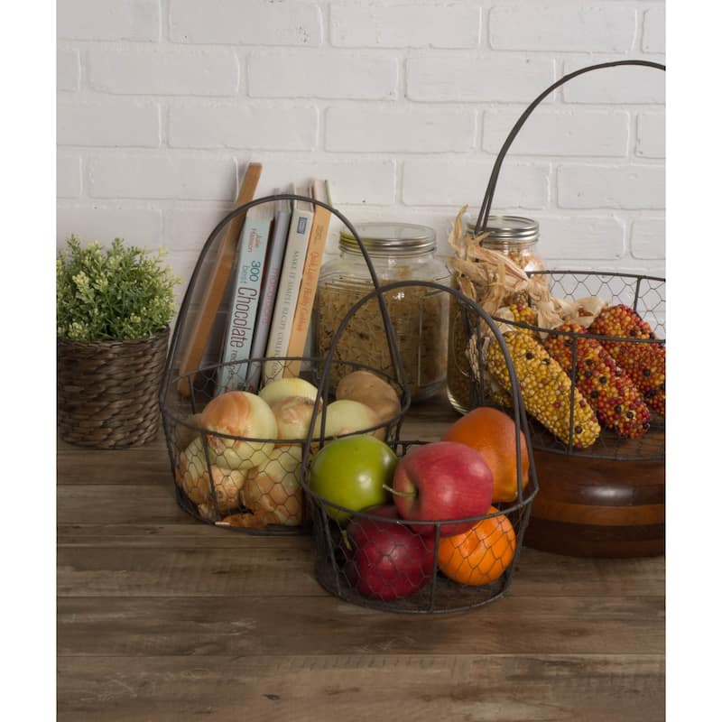 DII Round Nested Chicken Wire Basket (Set of 3)
