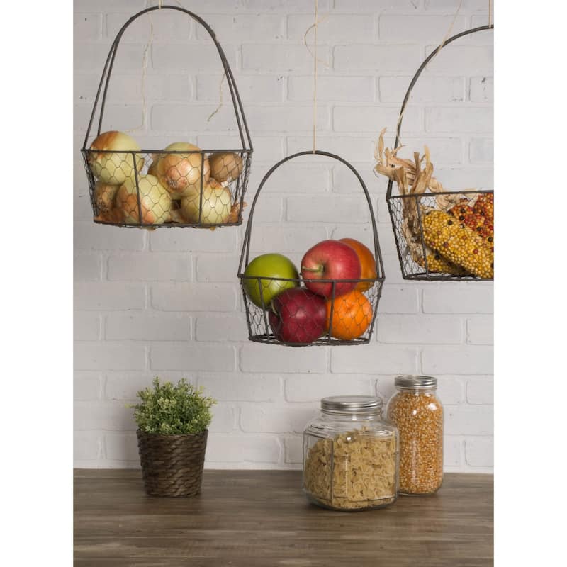 DII Round Nested Chicken Wire Basket (Set of 3)