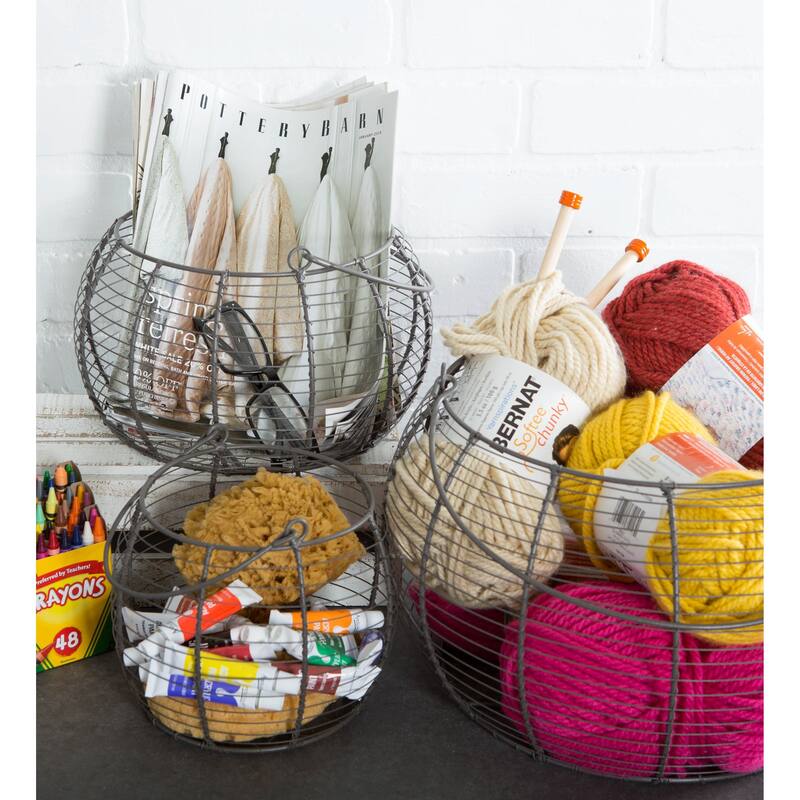 DII Round Nested Chicken Wire Basket (Set of 3)
