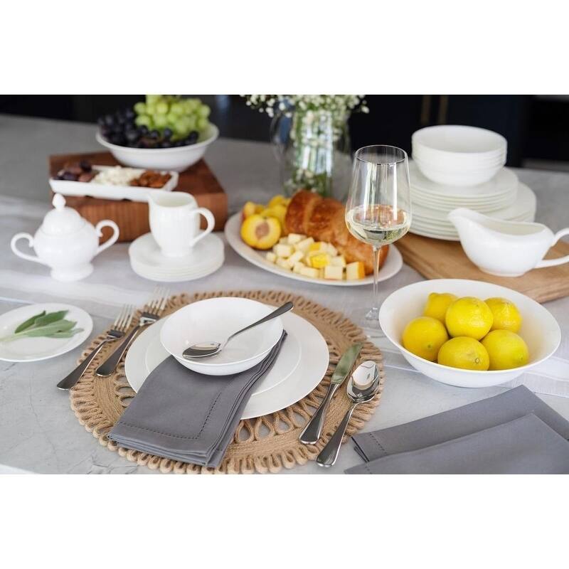 10 Strawberry Street Bone China 32 Piece Dinnerware Set