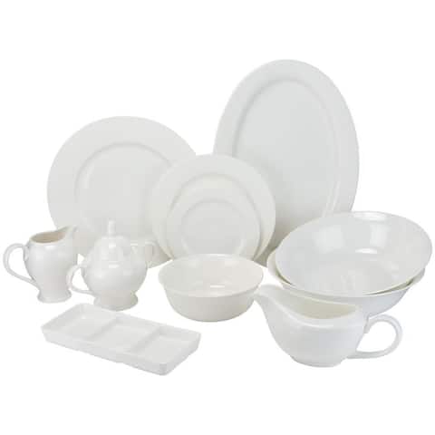 10 Strawberry Street Bone China 32 Piece Dinnerware Set