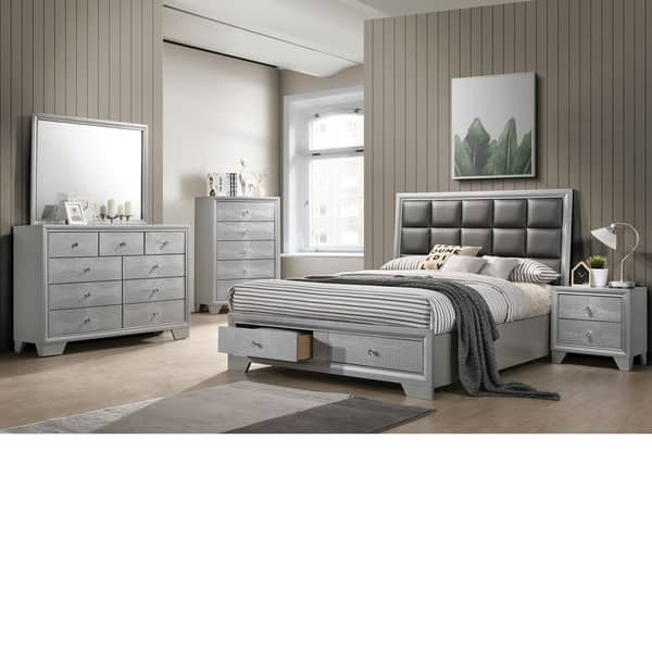 Wash Queen Size Platform 6 Piece Bedroom Set Overstock 28458929