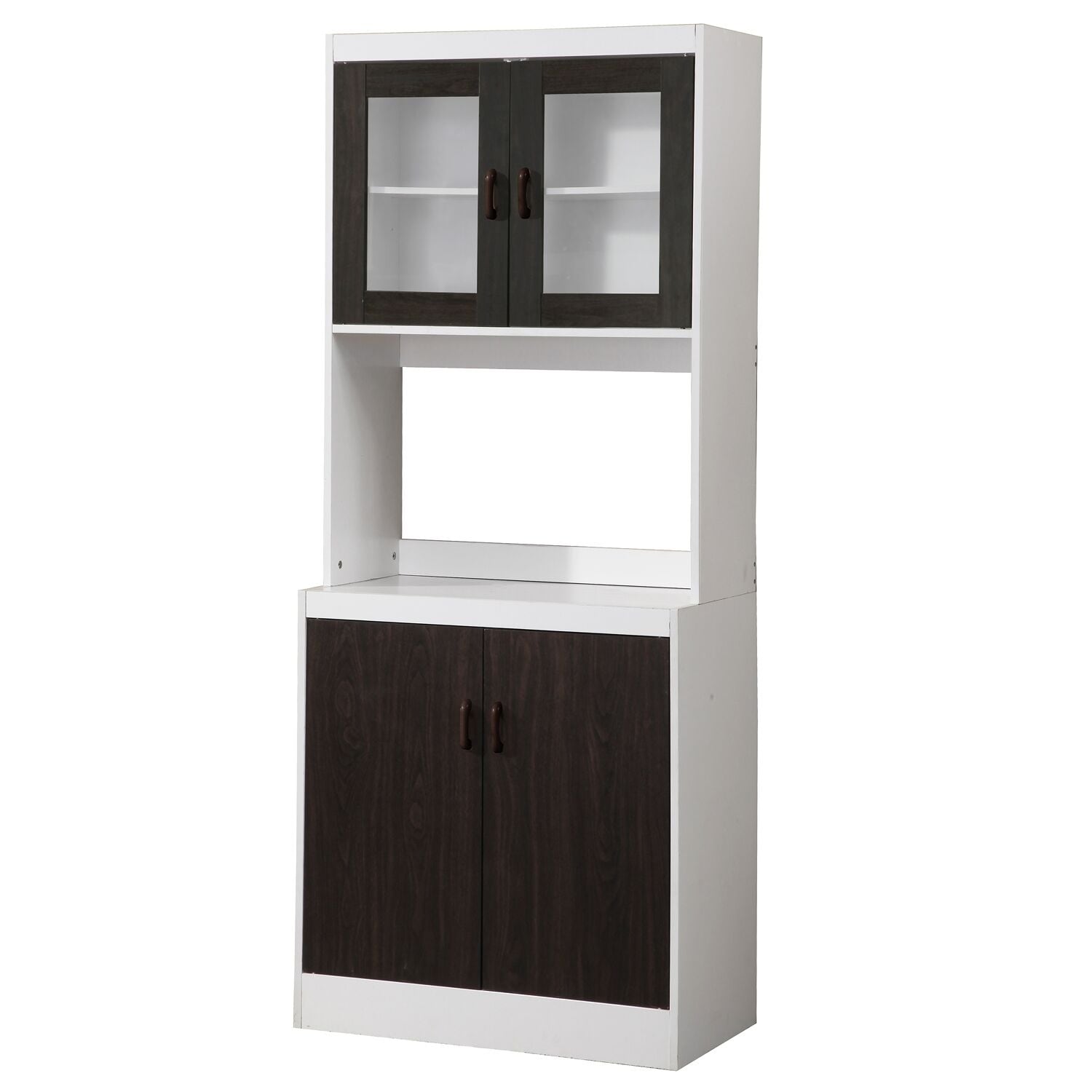 Tall Microwave Cart in Grey/Black - Casa Leaders Inc.