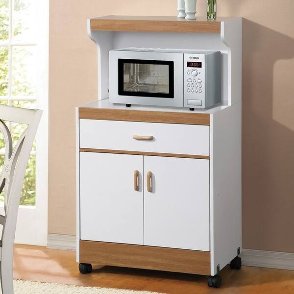 Shop Aaronsburg White Kitchen Organization Microwave Cabinet