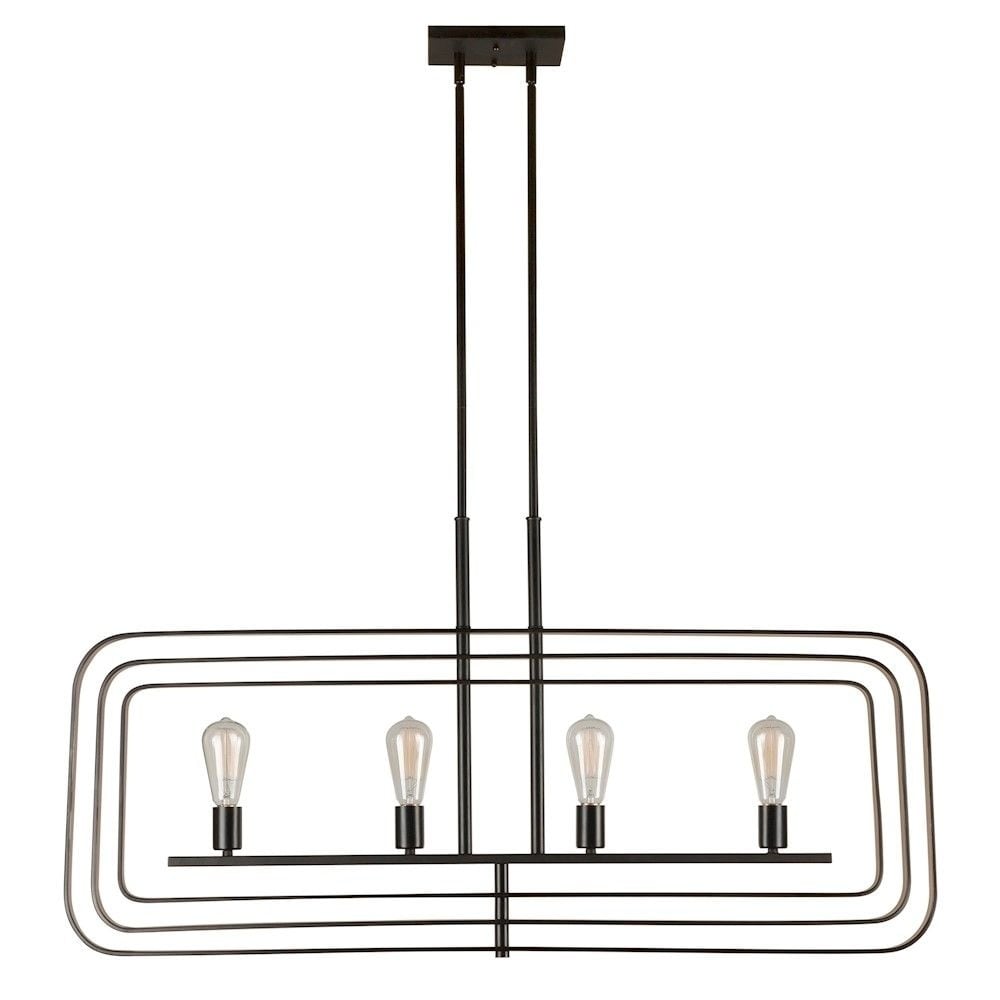 4-Light Black and Gold Chandelier - Chandeliers For Bedrooms by Overstock.com