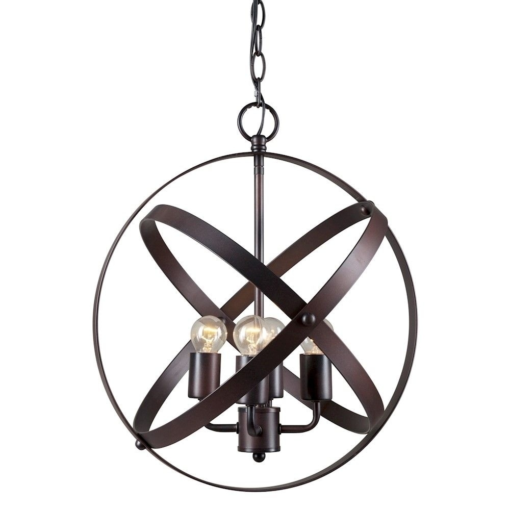 4-Light Antique Bronze Globe Chandelier - Chandeliers For Bedrooms by Overstock.com