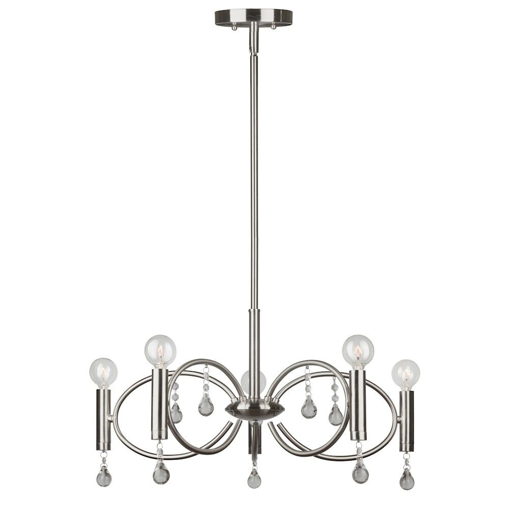 5-Light Brushed Nickel Chandelier - Chandeliers For Bedrooms by Overstock.com