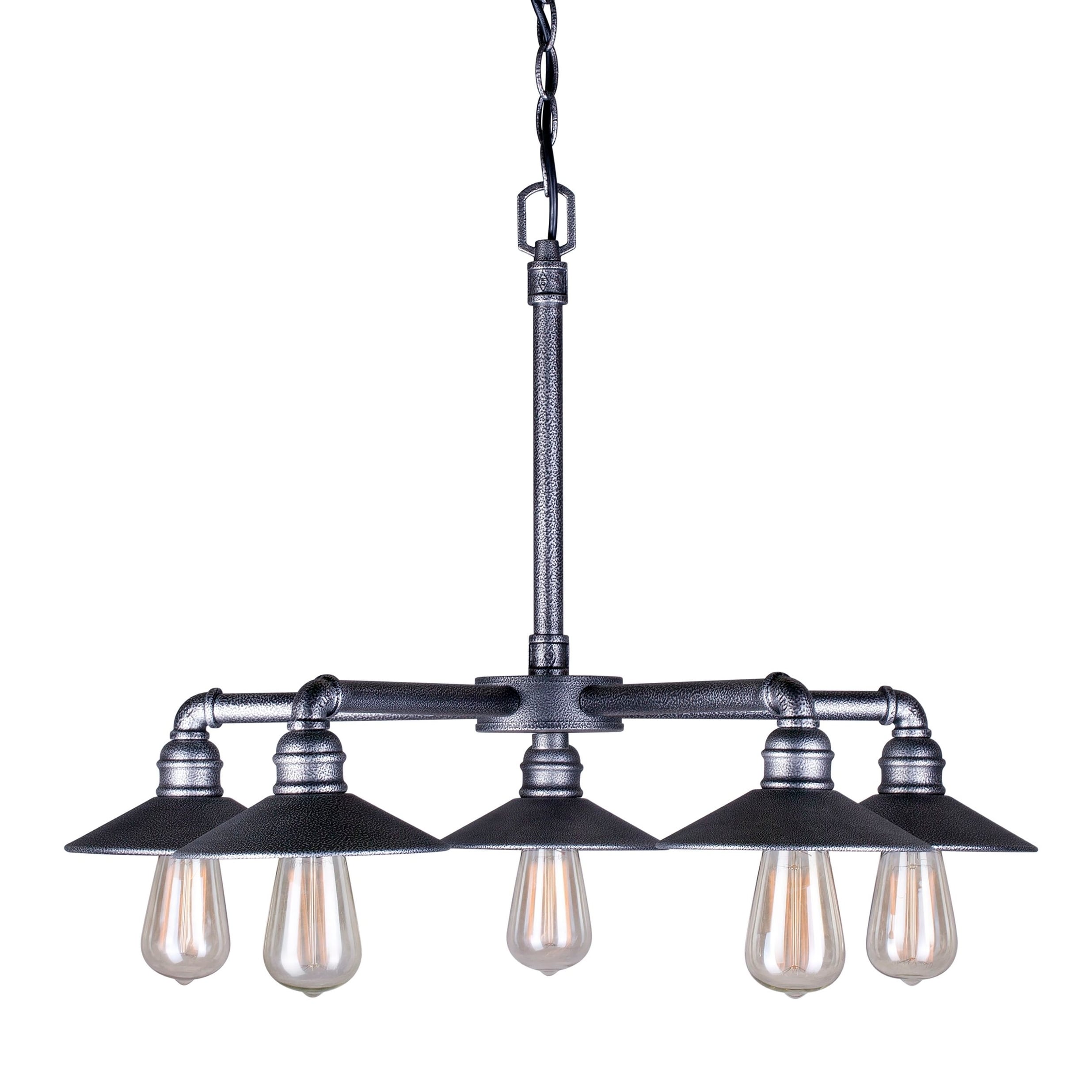 5-Light Industrial Gray Chandelier - Chandeliers For Bedrooms by Overstock.com