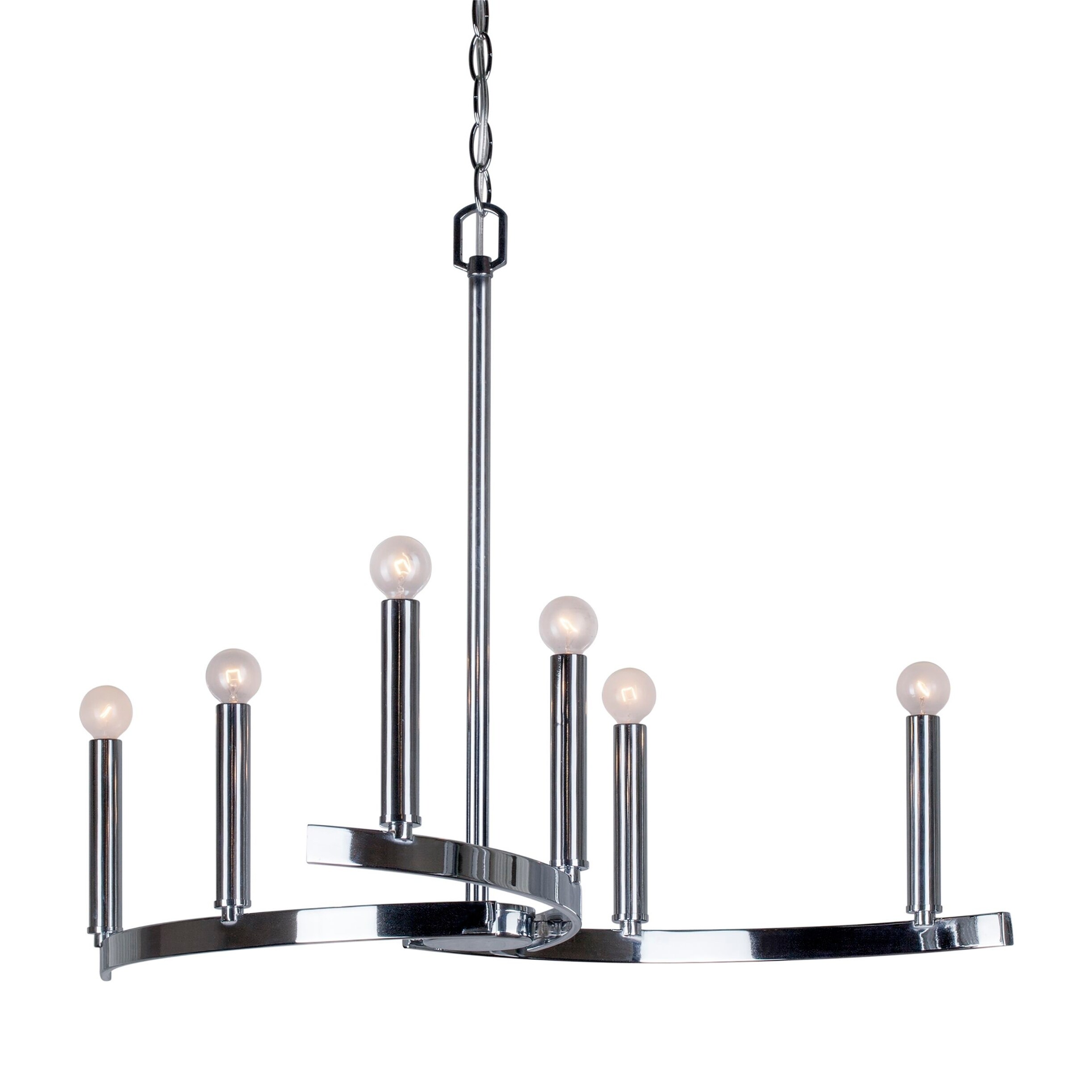6-Light Chrome Chandelier - Chandeliers For Bedrooms by Overstock.com