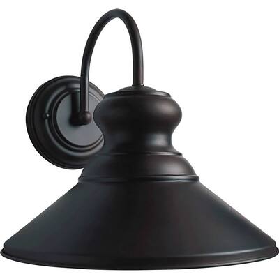 1-Light Antique Bronze Outdoor Wall Lantern Dark Sky Compliant
