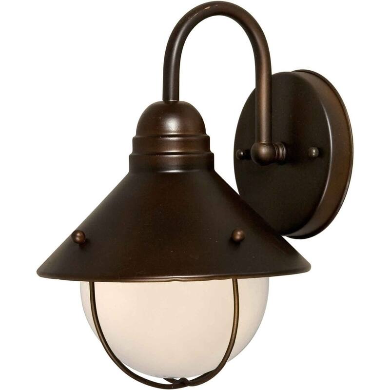 1-Light Antique Bronze Outdoor Wall Lantern