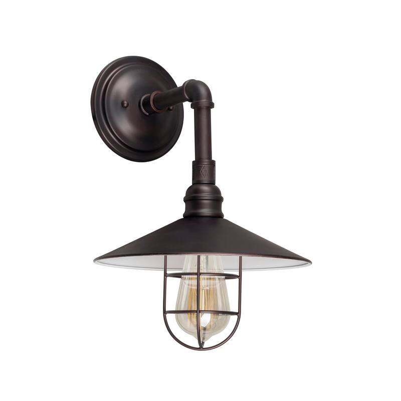 1-Light Antique Bronze Outdoor Wall Lantern
