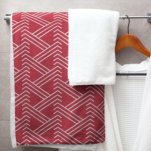 Classic Zig Zag Pattern Bath Towel 30 x 60 On Sale Bed Bath
