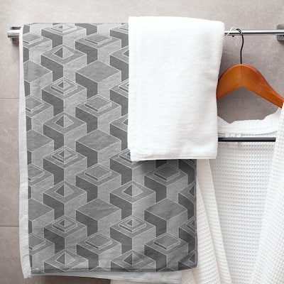 Classic Skyscrapers Pattern Bath Towel - 30 x 60