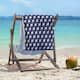 Classic Geometric Stripes Beach Towel - 36 x 72 - Cotton - Blue
