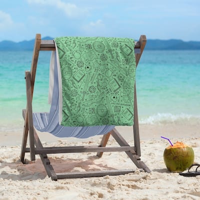 Classic RPG Pattern Beach Towel - 36 x 72