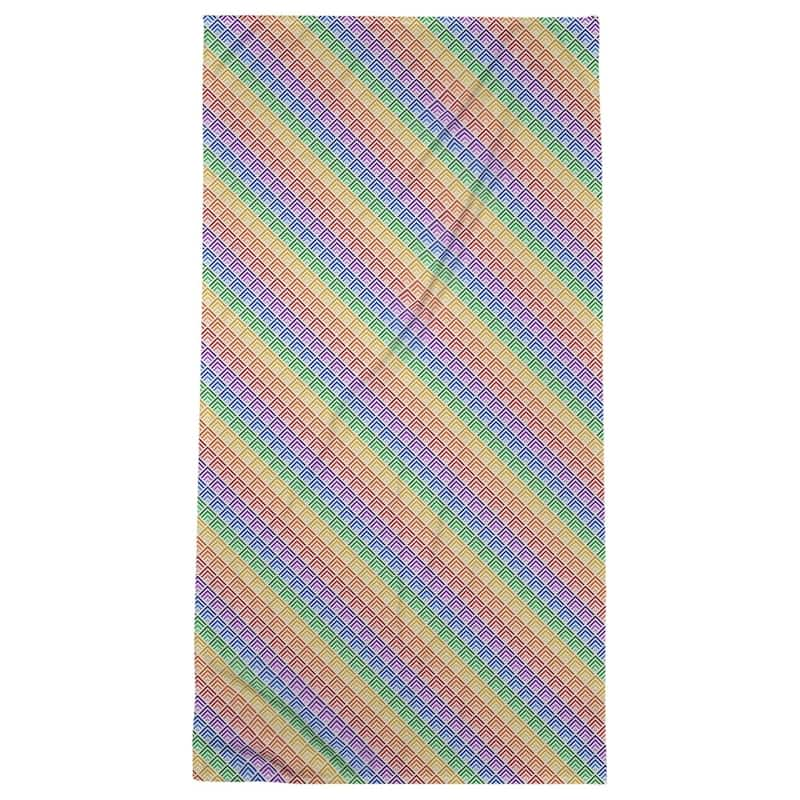 Geometric Ombre Stripe Pattern Beach Towel - 36 x 72