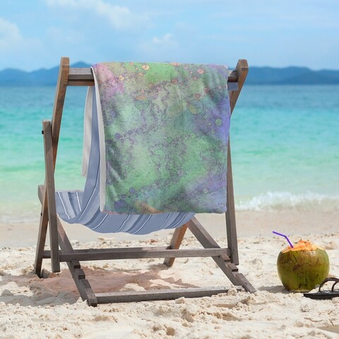 Multicolor Planets & Stars Beach Towel - 36 x 72