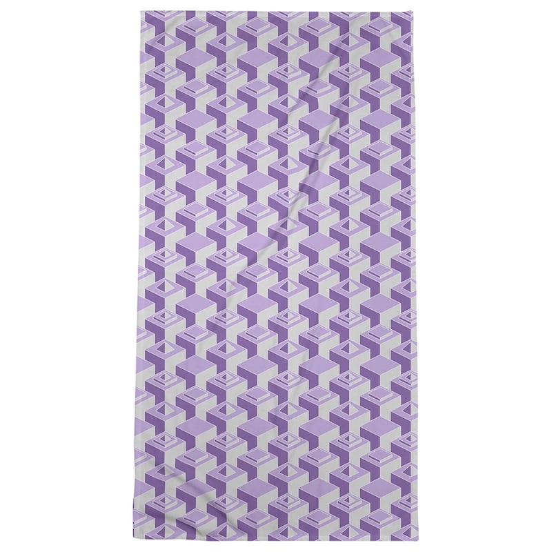 Monochrome Skyscrapers Pattern Beach Towel - 36 x 72