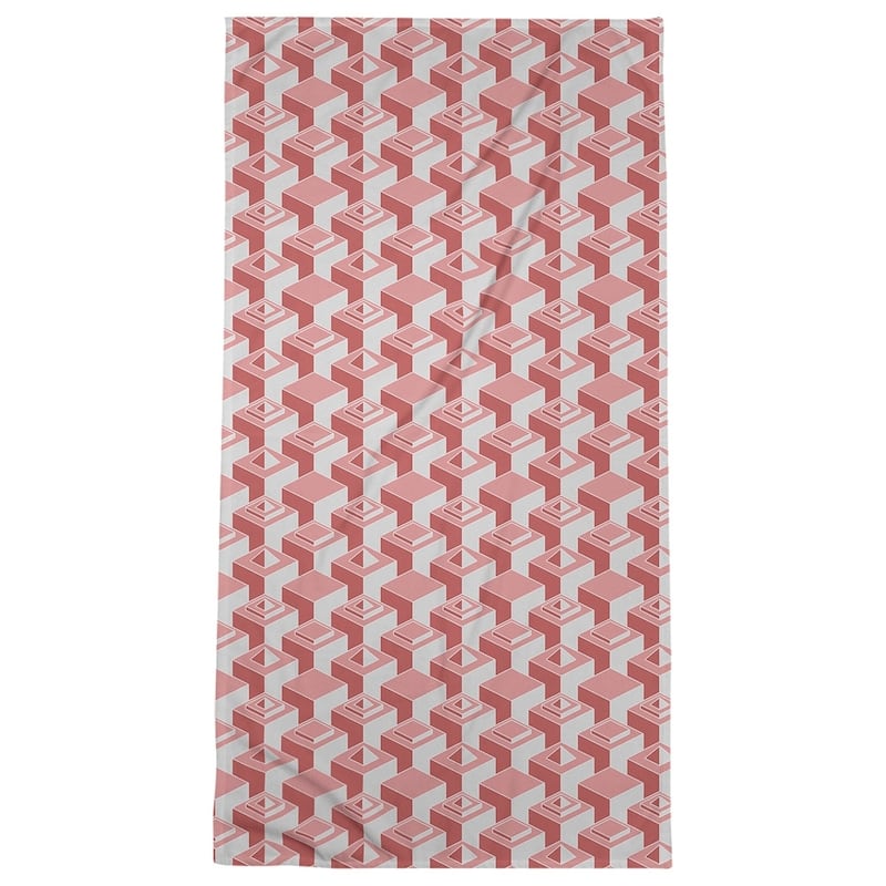 Monochrome Skyscrapers Pattern Beach Towel - 36 x 72