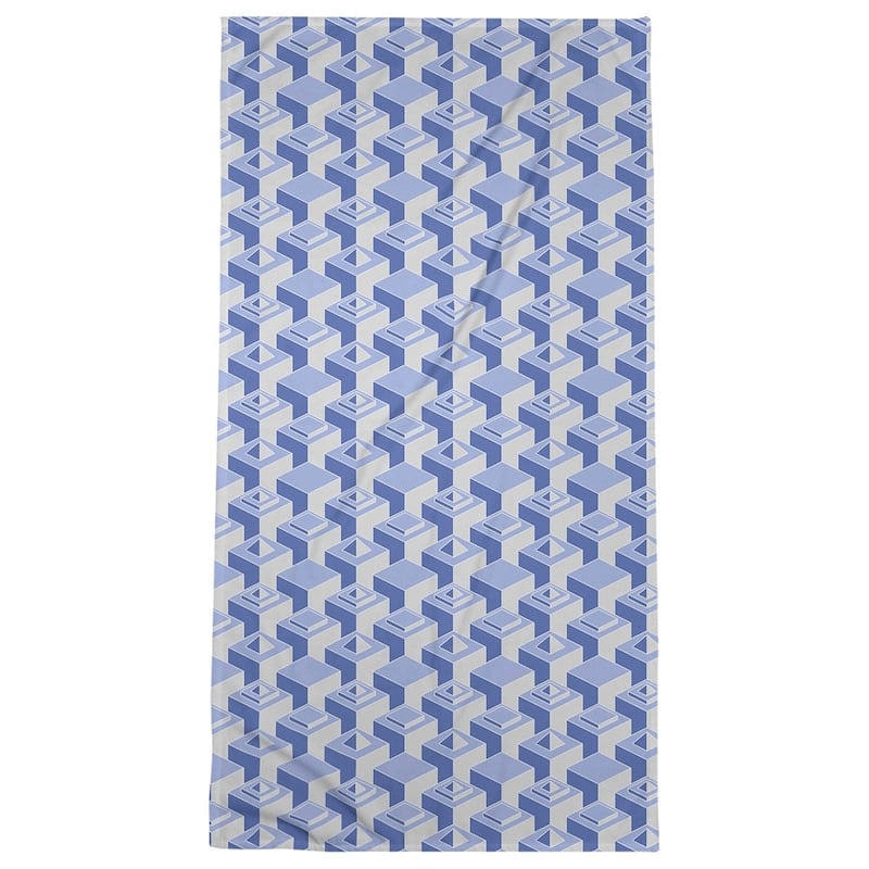 Monochrome Skyscrapers Pattern Beach Towel - 36 x 72