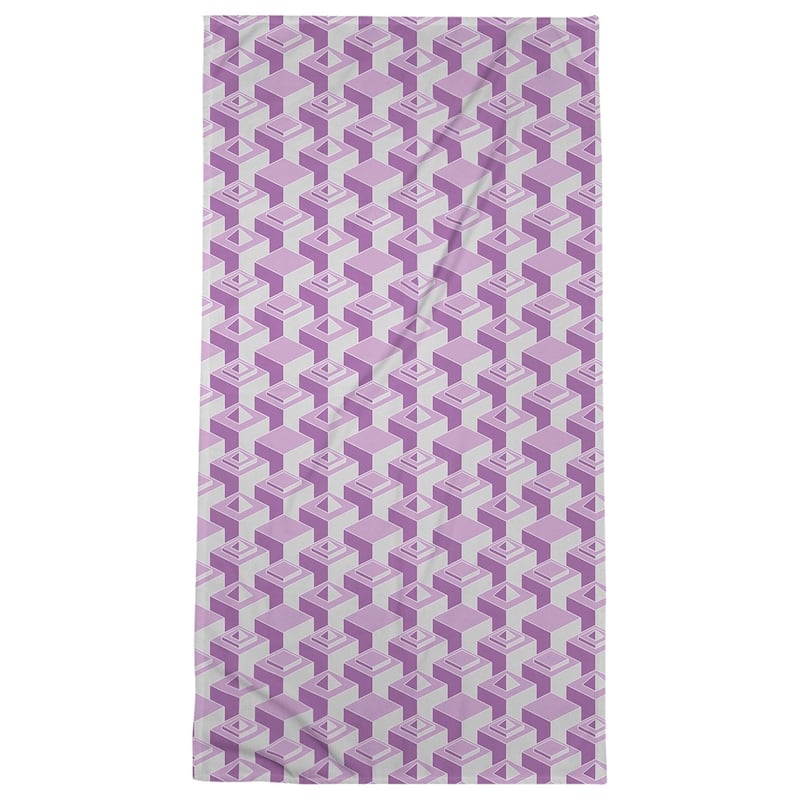 Monochrome Skyscrapers Pattern Beach Towel - 36 x 72