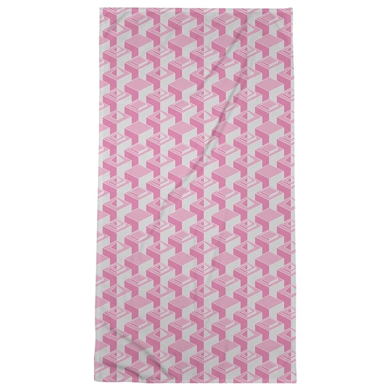 Monochrome Skyscrapers Pattern Beach Towel - 36 x 72