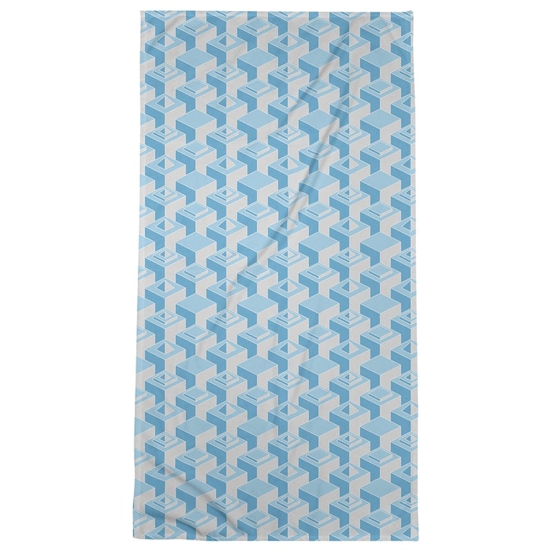 Monochrome Skyscrapers Pattern Beach Towel - 36 x 72