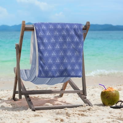 Monochrome Minimalist Tree Pattern Beach Towel - 36 x 72