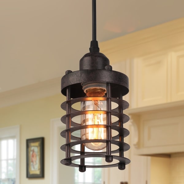 The Gray Barn Heavenly Winds Mini Cage Pendant Rustic Circle Ceiling - L3.9" X W3.9" X H5.5"