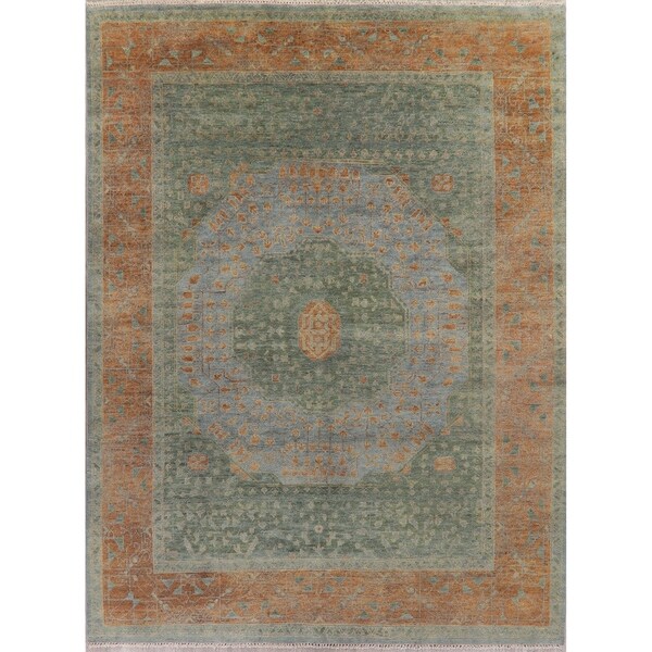 Muted Distressed Oushak Oriental Hand Knotted Wool Indian Area Rug 11 9 X 1