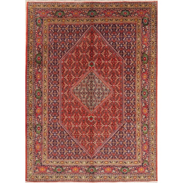 Ardebil Diamond Oriental Hand Knotted Wool Persian Area Rug - 9'6" x 6'9"