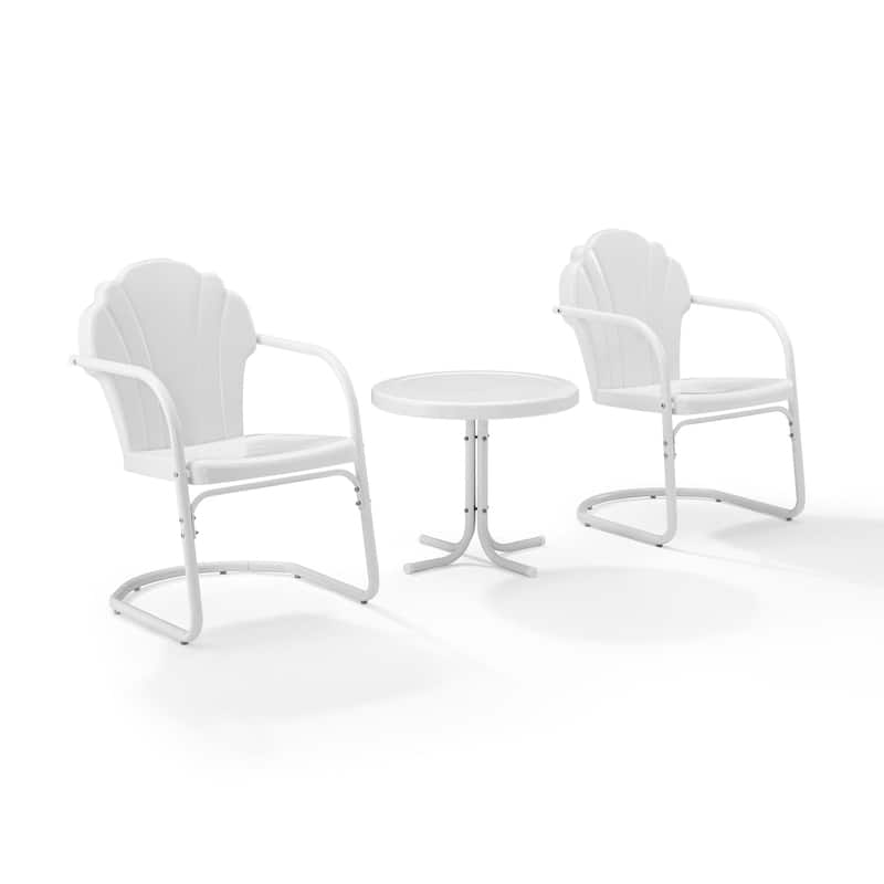 Crosley Tulip 3 Piece Outdoor Metal Armchair Set