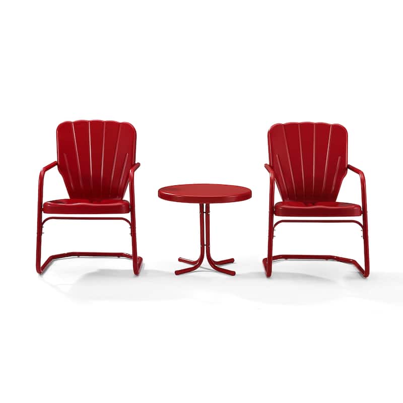 Crosley Ridgeland 3 Piece Outdoor Metal Armchair Set