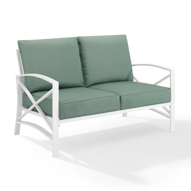 Kaplan Outdoor Metal Loveseat - 54 W x 30.5 D x 32 H - 54 W x 30.5 D x 32 H