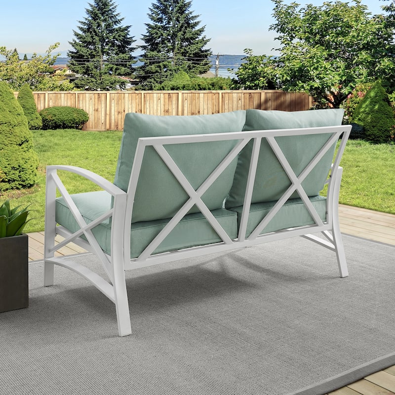 Kaplan Outdoor Metal Loveseat - 54 W x 30.5 D x 32 H - 54 W x 30.5 D x 32 H