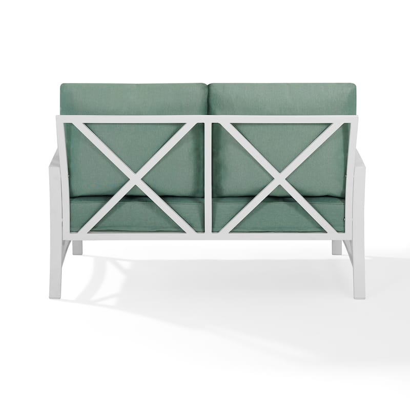 Kaplan Outdoor Metal Loveseat - 54 W x 30.5 D x 32 H - 54 W x 30.5 D x 32 H