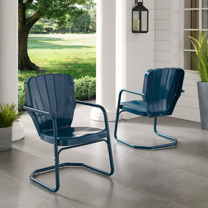 Crosley Ridgeland 2pc Outdoor Metal Armchair Set