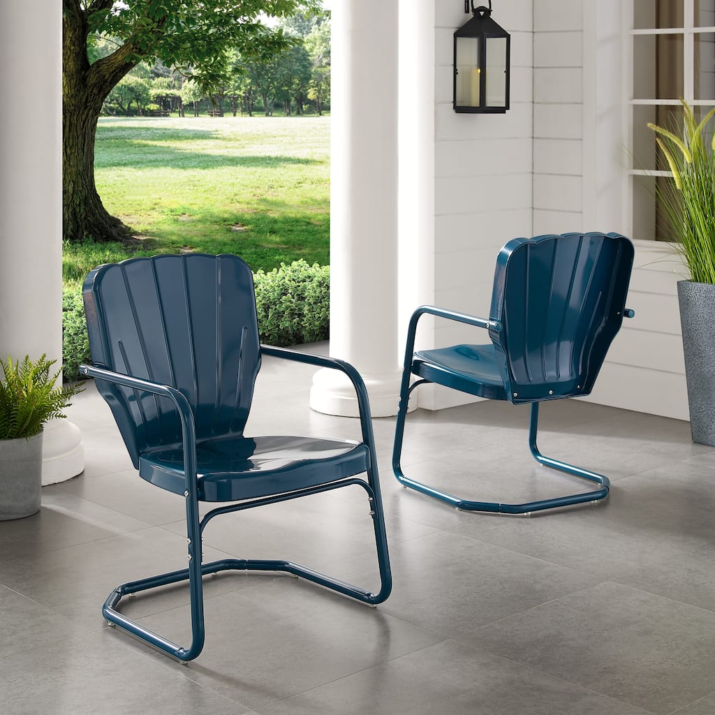 Crosley Ridgeland 2pc Outdoor Metal Armchair Set