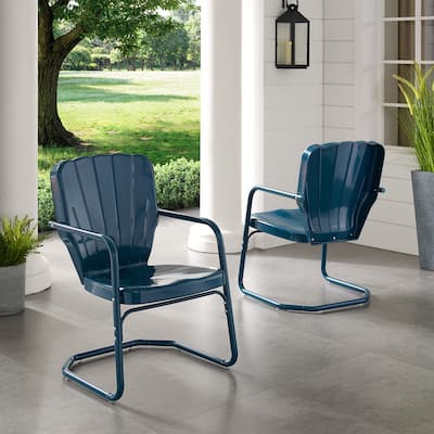 Crosley Ridgeland 2pc Outdoor Metal Armchair Set