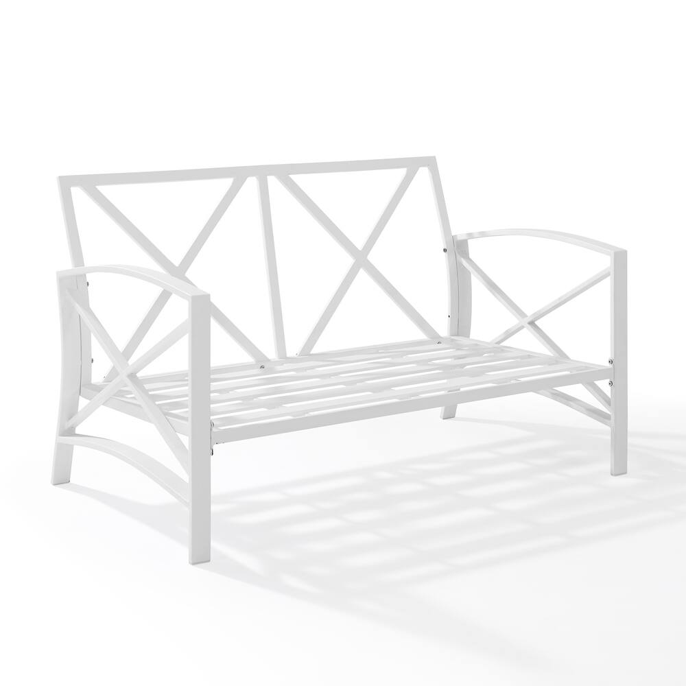 Kaplan Outdoor Metal Loveseat - 54 W x 30.5 D x 32 H