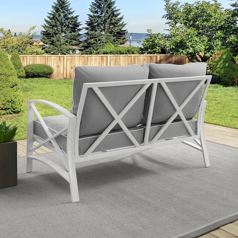 Kaplan Outdoor Metal Loveseat - 54 W x 30.5 D x 32 H