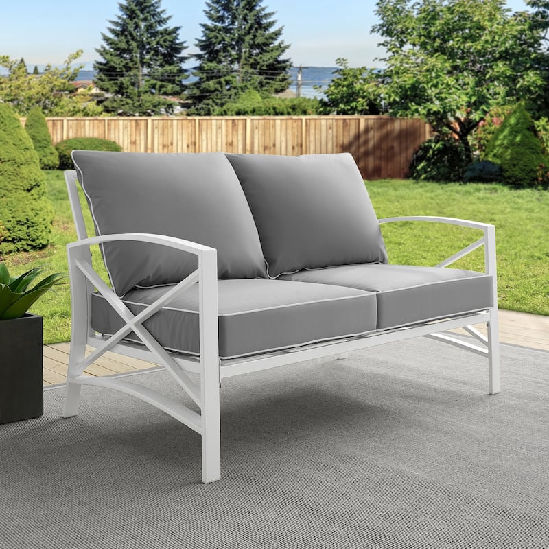 Kaplan Outdoor Metal Loveseat - 54 W x 30.5 D x 32 H