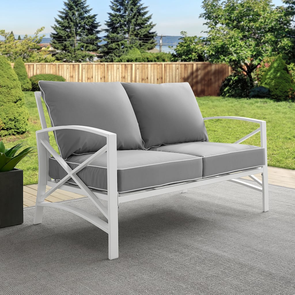 Kaplan Outdoor Metal Loveseat - 54 W x 30.5 D x 32 H