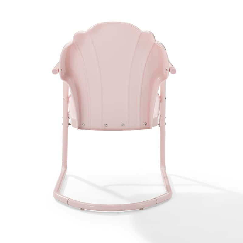 Crosley Tulip 2Pc Outdoor Metal Armchair Set - 24.5"W x 20.5"D x 32.88"H - 24.5"W x 20.5"D x 32.88"H - Pink
