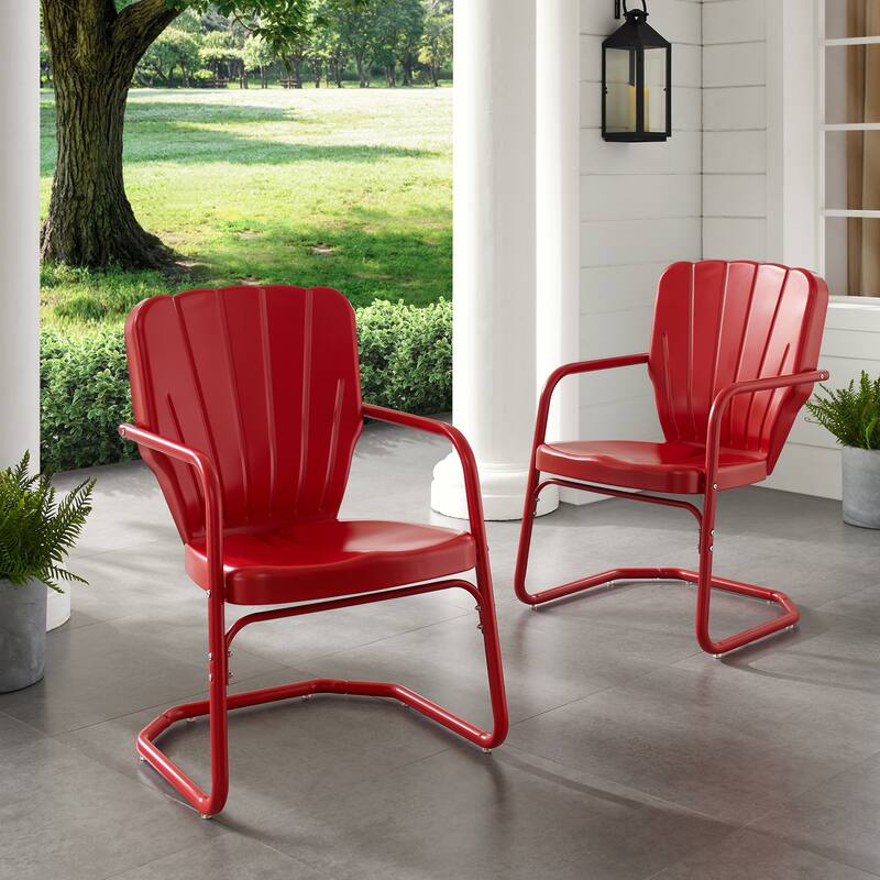 Crosley Ridgeland 2pc Outdoor Metal Armchair Set