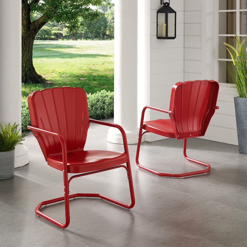 Crosley Ridgeland 2pc Outdoor Metal Armchair Set